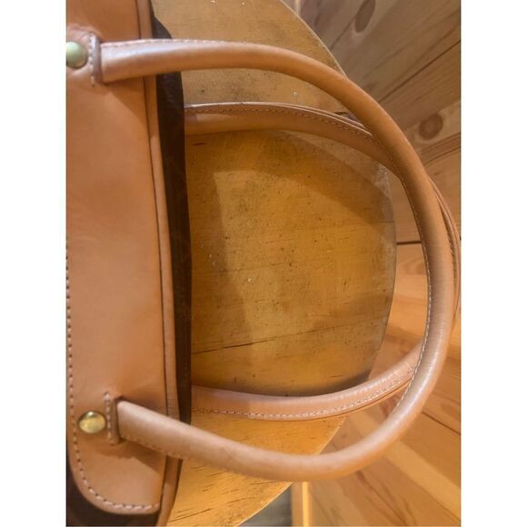 Vintage Fossil Brown Logo Bowling Bag Genuine Leather Purse 75082 NWT - Picture 8 of 10